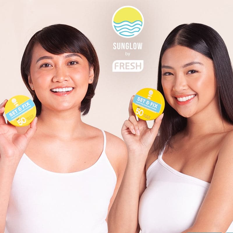 Sunglow By Fresh Set & Fix Mattyfying Suncreen Powder