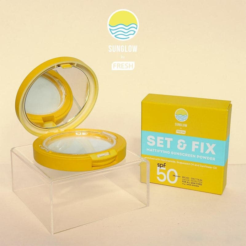 Sunglow By Fresh Set & Fix Mattyfying Suncreen Powder