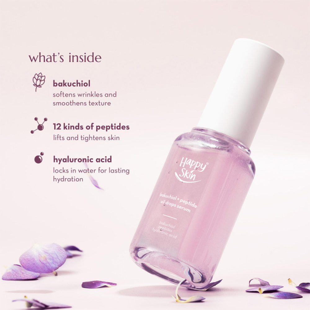 Happy Skin Bakuchiol + Peptide Oil Drops Serum