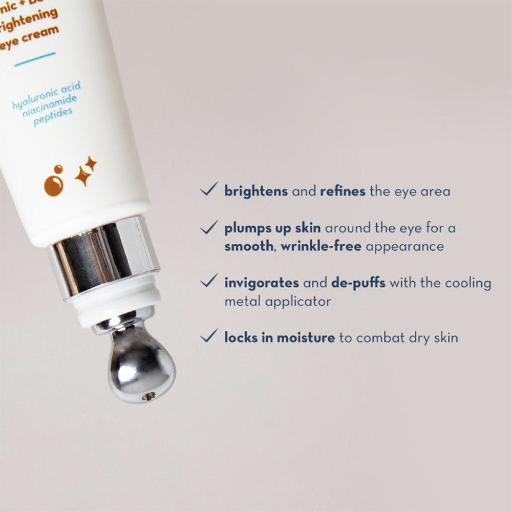 Happy Skin Hyaluronic + B3 Boost Brightening Eye Cream benefits