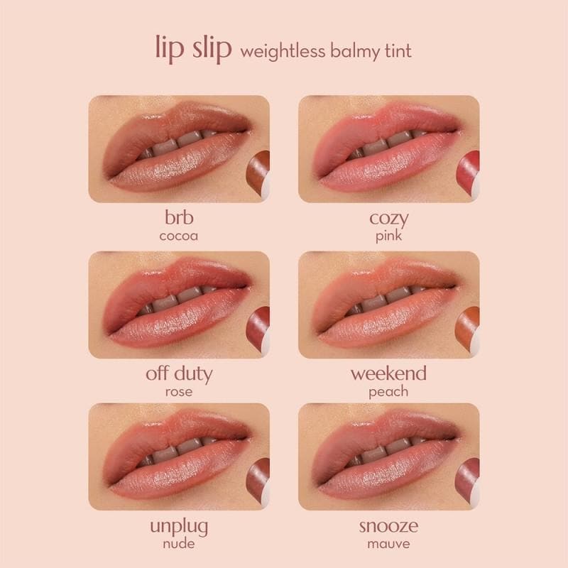 Happy Skin Lip Slip - Off Duty Lip Swatches