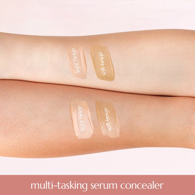 Happy Skin Second Skin Multi-Tasking Serum Concealer - Light Beige Arm swatch