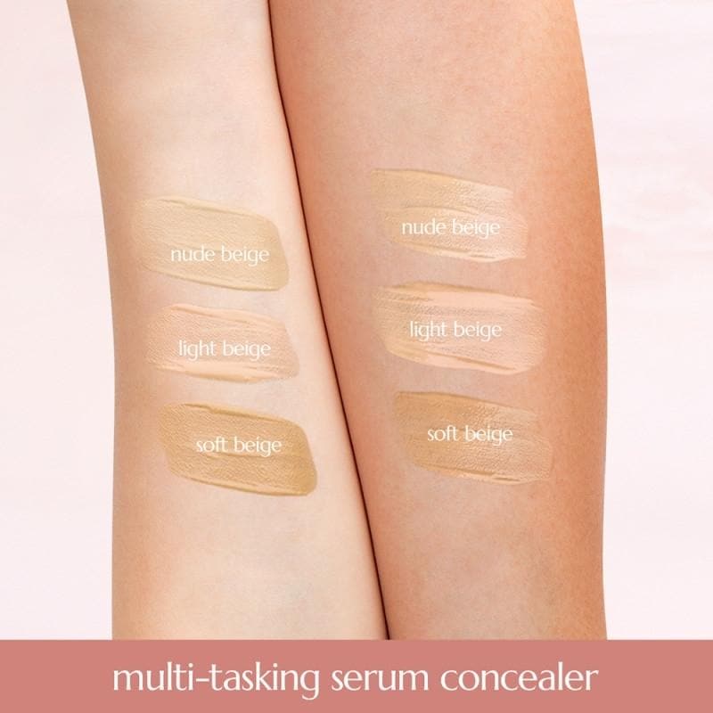 Happy Skin Second Skin Multi-Tasking Serum Concealer  Nude Beige Swatches