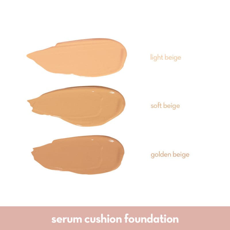 Happy Skin Second Skin Serum Cushion Foundation - Light Beige Swatches