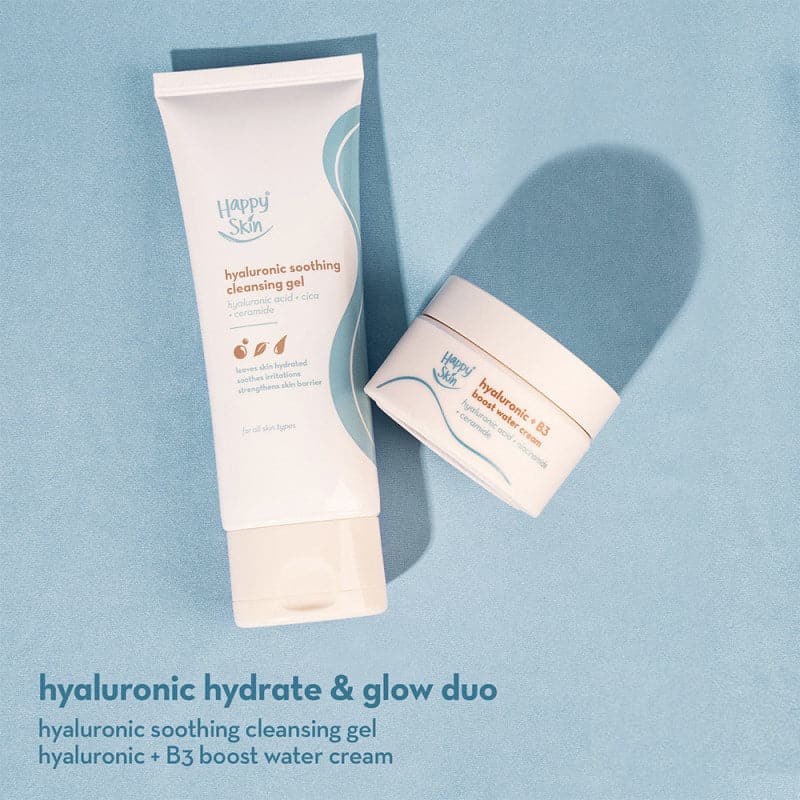 Happy Skin Good For You Skin Hyaluronic Hydrate & Glow Duo (Cleansing Gel + Water Cream)
