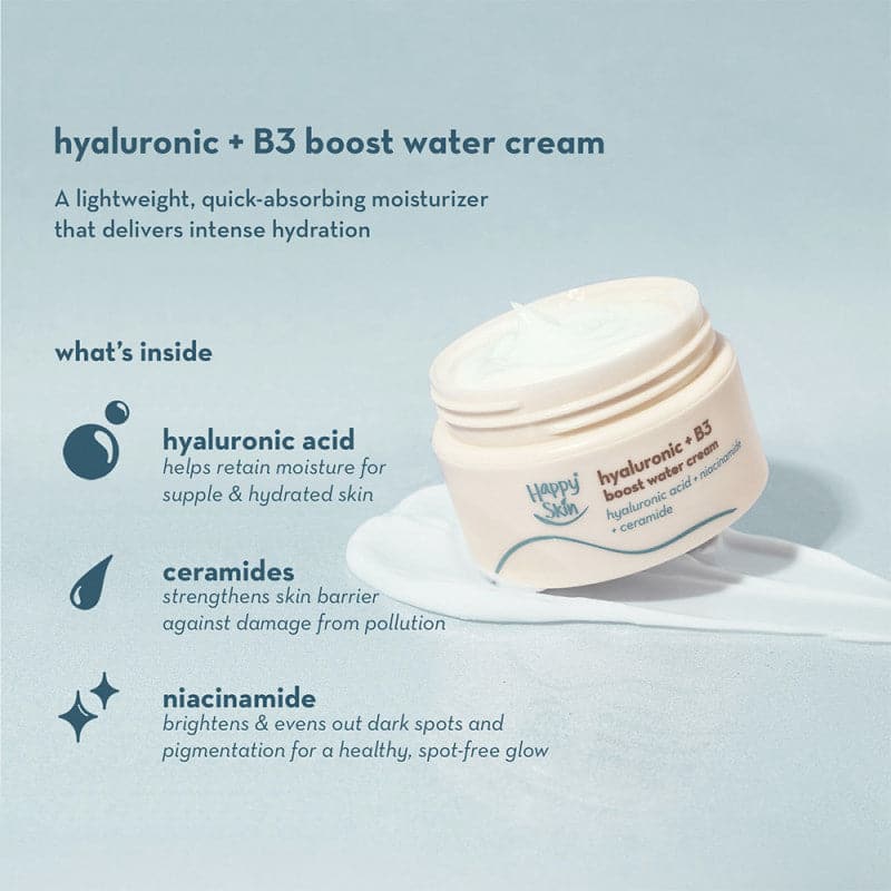 Happy Skin Good For You Skin Hyaluronic + B3 Boost Water Cream