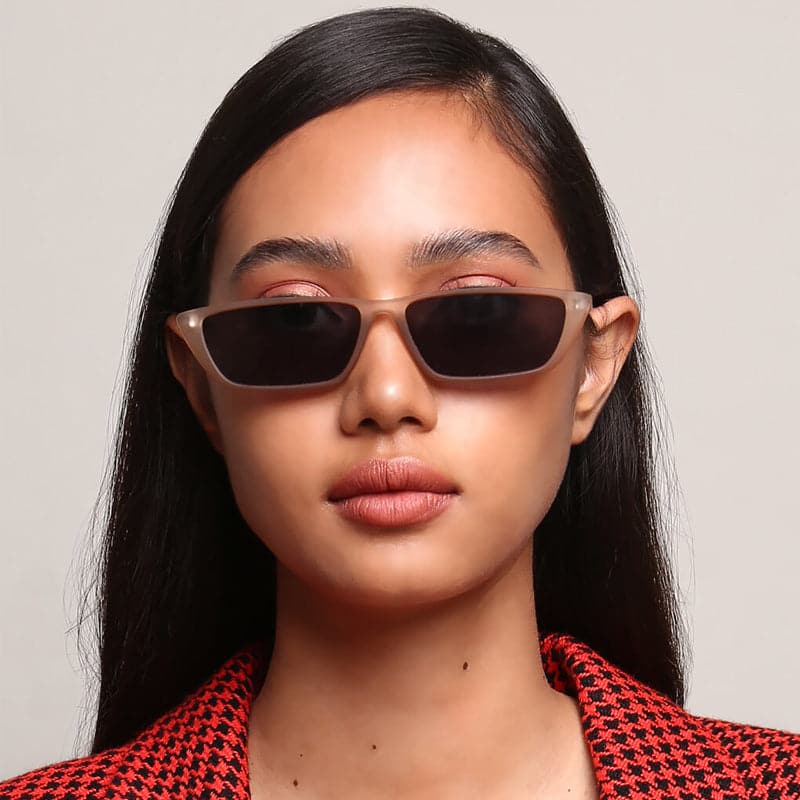 Sunnies Studios Joon Slim Square Sunglasses for Men and Women - Bone Full