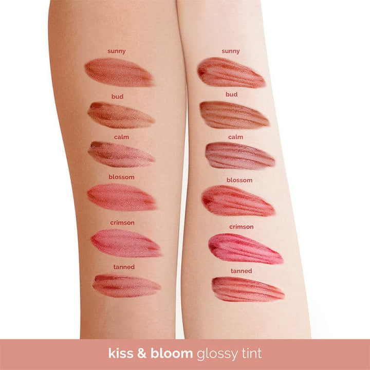 Happy Skin  Kathryn Kiss & Bloom Glossy Tint - Blossom Swatches