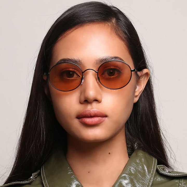 Sunnies Studios Rupert Round Sunglasses for Men and Women  - Espresso Full Model