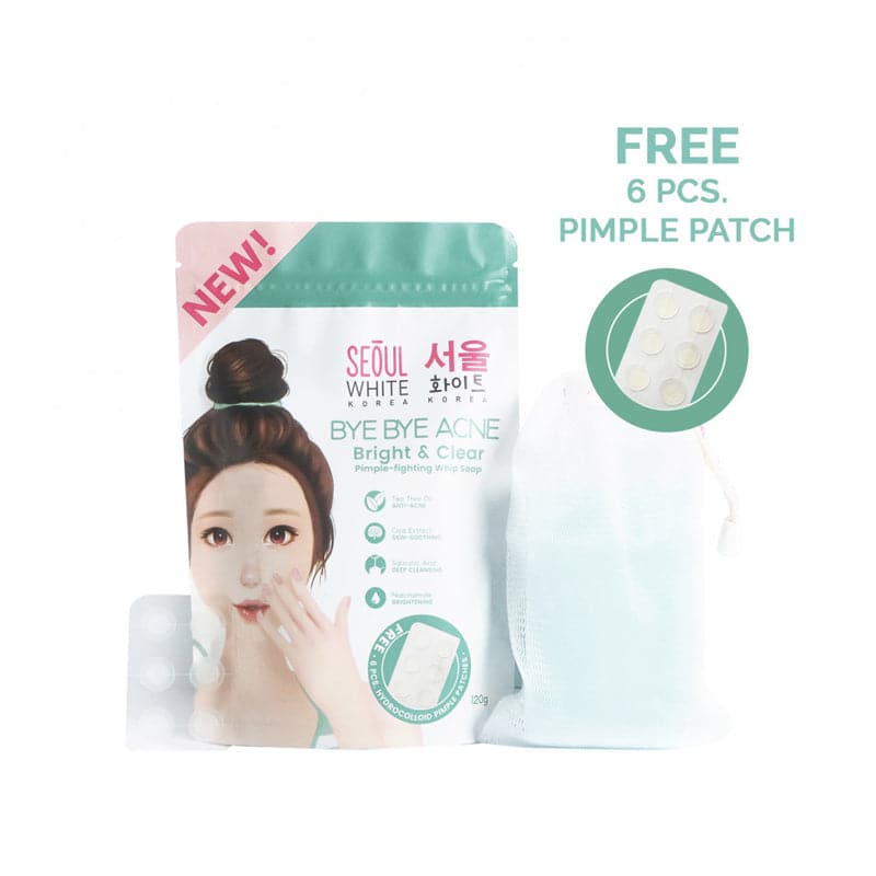 Bye Bye AcneSeoul White Korea Bright & Clear Pimple-fighting Whip Soap