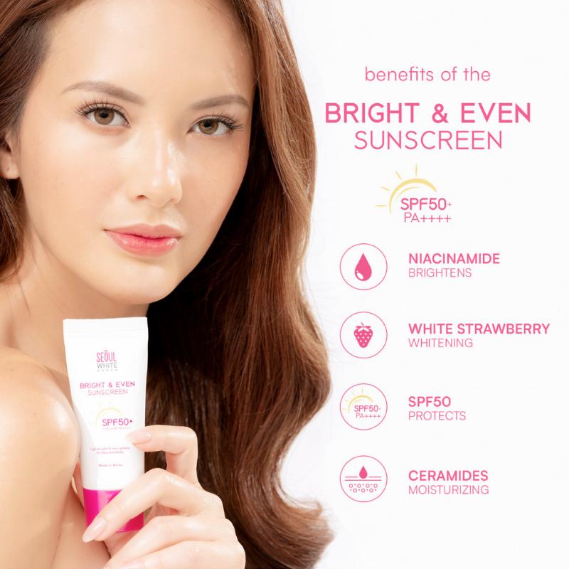 Seoul White Korea Bright and Even Sunscreen Ellen Adarna Model