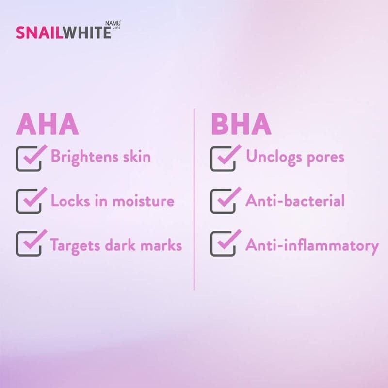 SNAILWHITE Glow Potion AHA-BHA Toner Benefits
