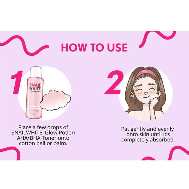 SNAILWHITE Glow Potion AHA-BHA Toner How to Use