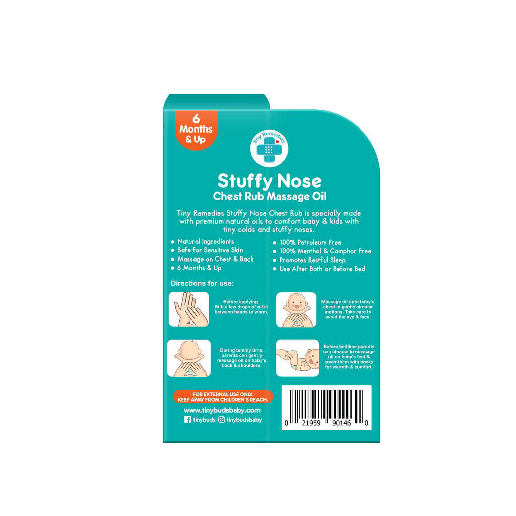 Stuffy Nose Natural Baby Chest Rub Oil (30ml)
