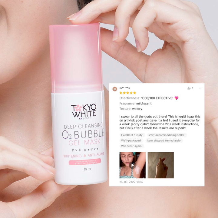 Tokyo White Deep Cleansing O2 Bubble Gel Mask Whitening & Anti-aging 75 ml