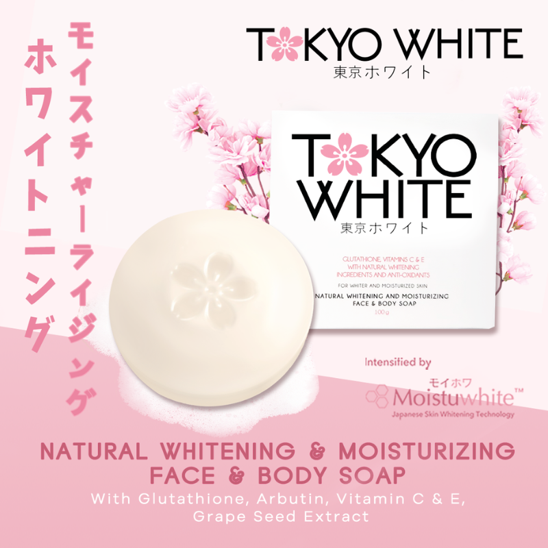 Natural Whitening & Moisturizing Face & Body Soap - White(Bearberry)
