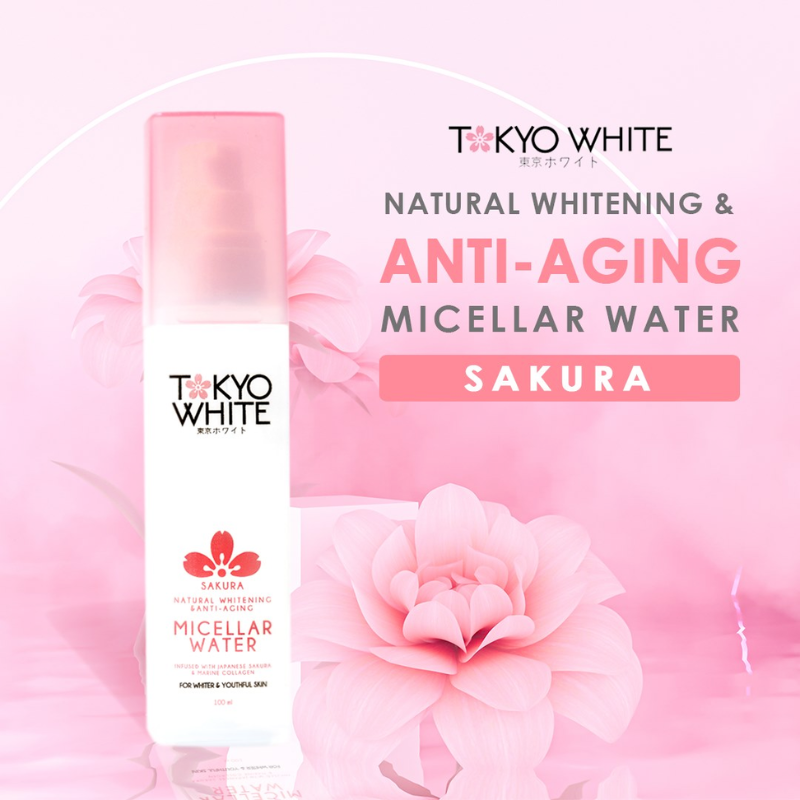 Natural Whitening and Anti-aging Micellar Water 100ml - Sakura