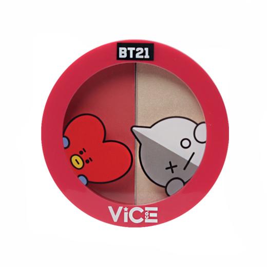 Vice Cosmetics BT21 Aura Blush and Glow Duo - Poppy Red
