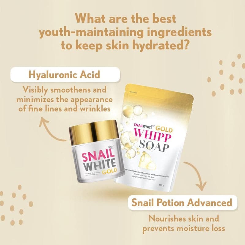 Snail White Whipp Soap Gold