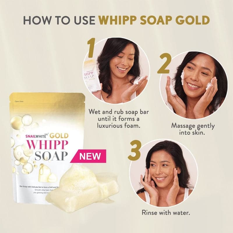 Snail White Whipp Soap Gold