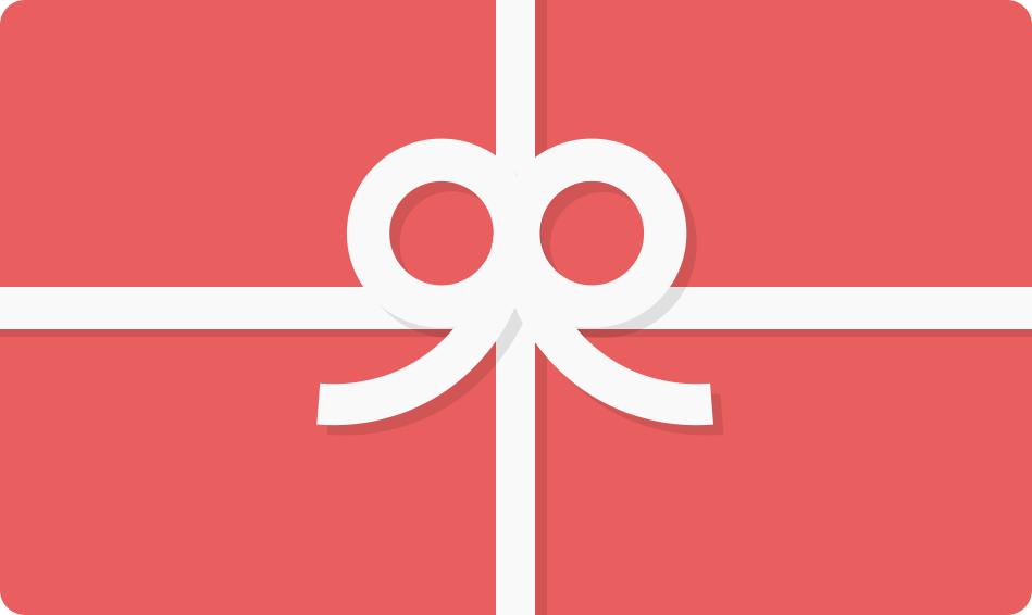 Gift Card by PNY BEAUTY in red with white ribbon bow design for a stylish gift option