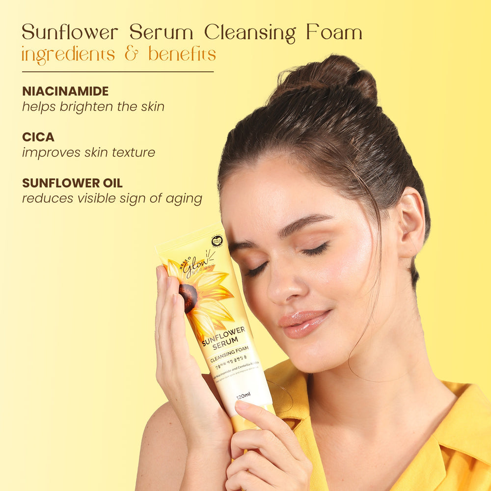 Hello Glow Sunflower Serum Cleansing Foam 120ml