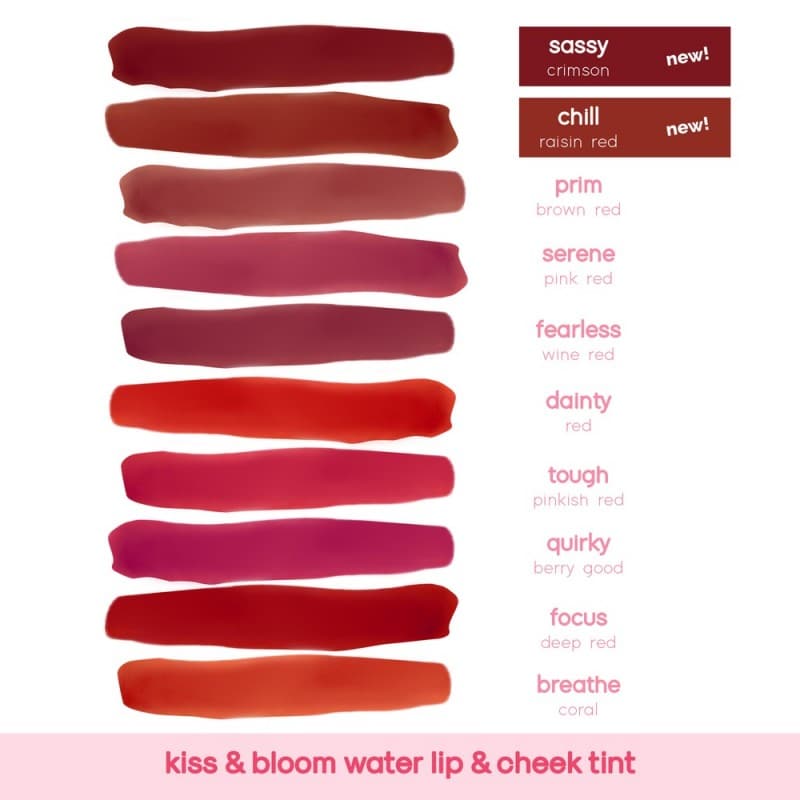Happy Skin Kiss & Bloom Water Lip & Cheek Tint - Sassy