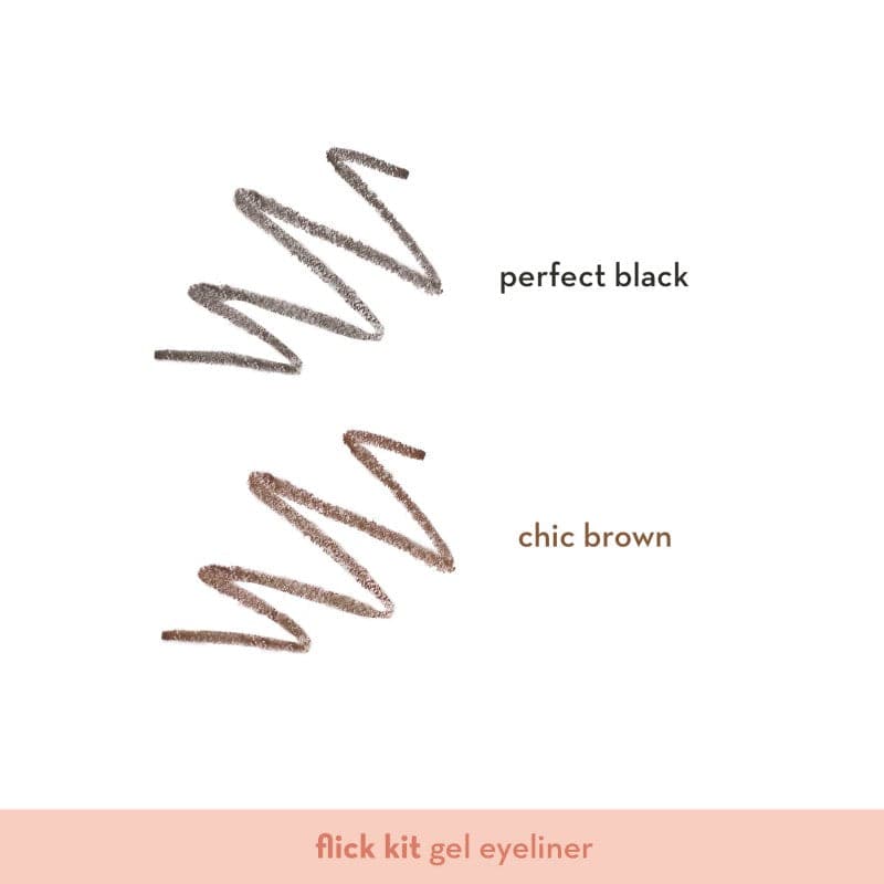 Happy Skin Flick Kit Gel Eyeliner In Chic Brown Swatch