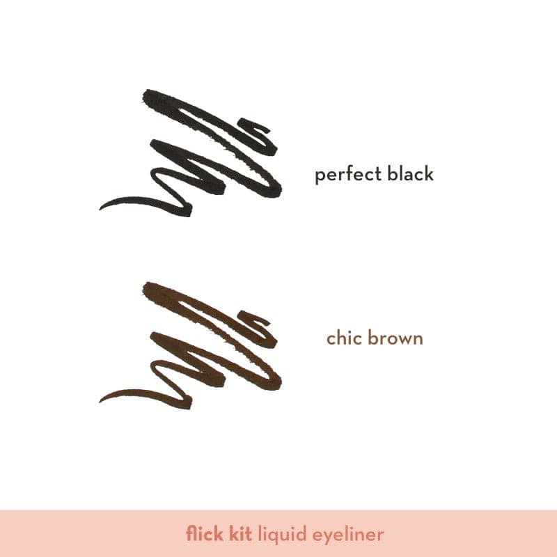 Happy Skin Flick Kit Liquid Eyeliner In Perfect Black Swatch