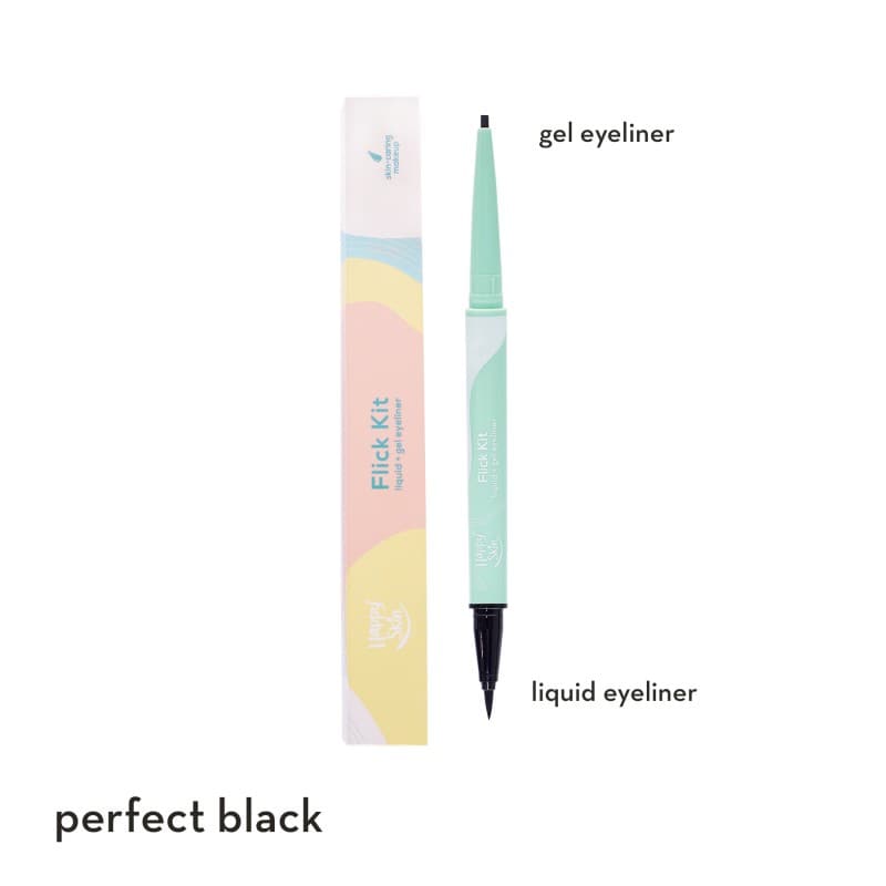 Happy Skin Flick Kit Liquid + Gel Eyeliner In Perfect Black