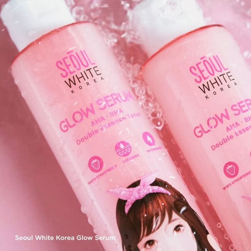 Seoul Skin White Glow Serum AHA BHA Double Essence Toner 
