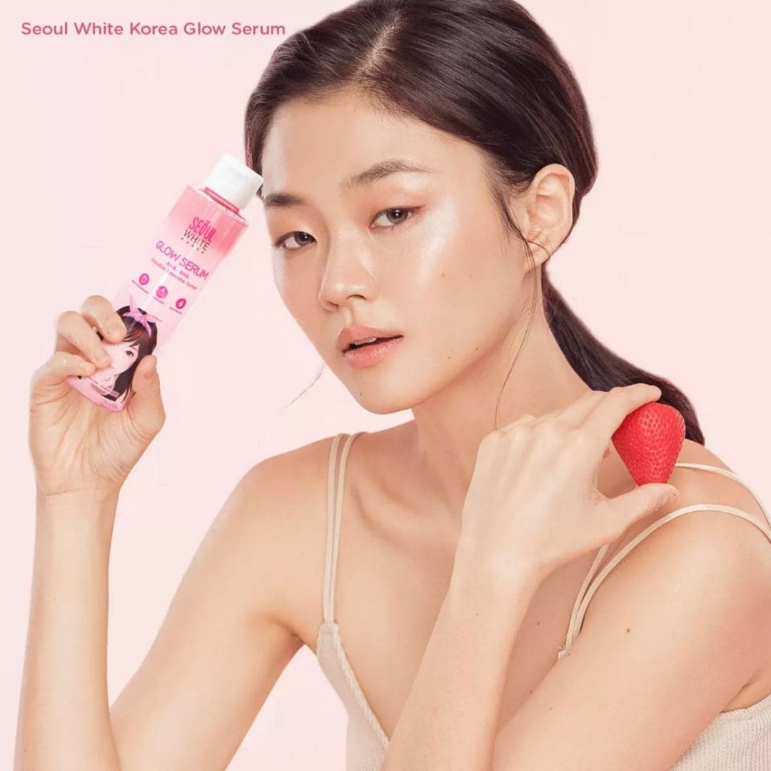 Seoul Skin White Glow Serum AHA BHA Double Essence Toner 